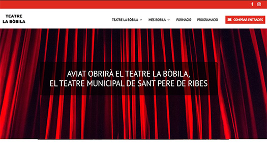 El Teatre Municipal La Bòbila estrena pàgina web amb motiu del Dia Mundial del Teatre